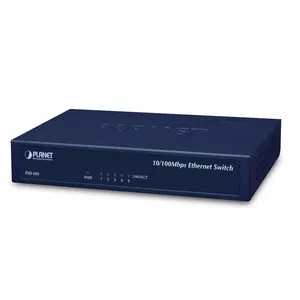 PLANET FSD-503 network switch Fast Ethernet (10/100) Blue