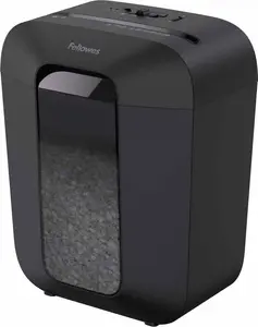 Уничтожитель бумаги Fellowes Powershred LX50, частичная резка 4x37 мм, уровень P-4, 9 листов, корзина 17 л, чёрный