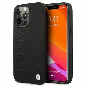 BMW BMHCP13XSLLBK Back Case Кожанный Чехол для телефона Apple iPhone 13 Pro Max Черный