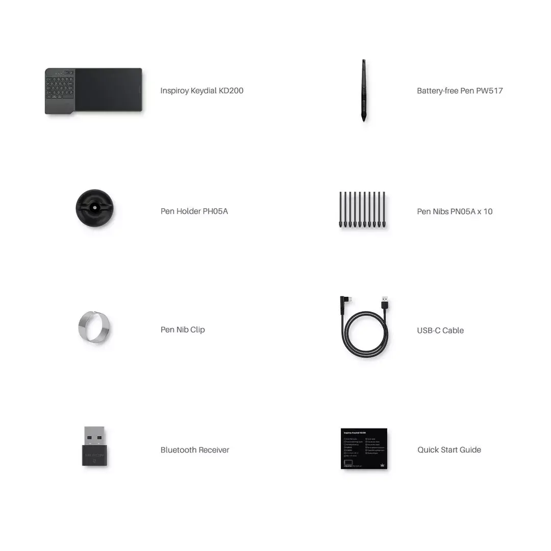 Grafikas planšete HUION Inspiroy Keydial KD200 Photo 8