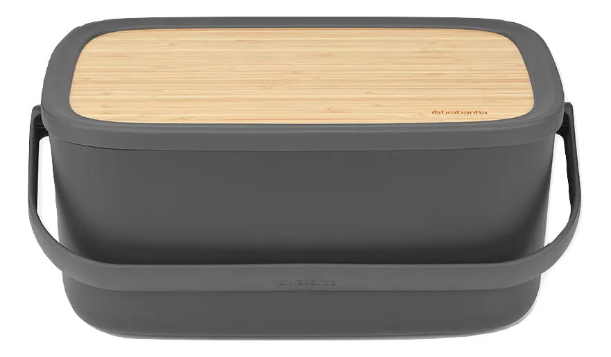 Brabantia 128264 Taisnstūra Maizes Kaste Melna