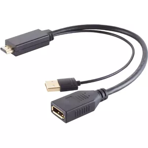 HDMI to DisplayPort adapter ShiverPeaks 10-01010 — 4K, 30 cm cable