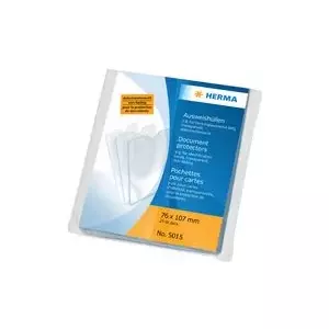 Document sleeve Herma 1332 transparent, size 11.0 x 15.5 cm, clear protective pocket