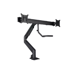 Gas Lift Arm for 2 Monitors MULTIBRACKETS M VESA Duo Crossbar 2 Black — VESA 75x75–100x100, max 16 kg, tilt -25° to 25°