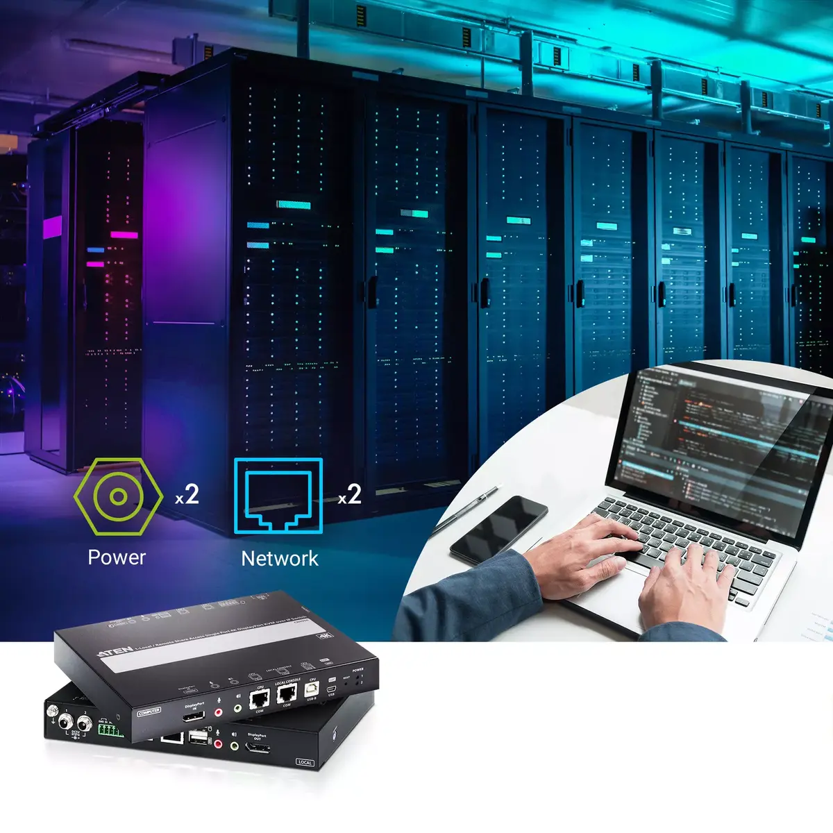 ATEN CN9950 KVM switch DisplayPort USB Photo 4