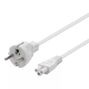 Power Cable Deltaco DEL-109C-50V 0.5m CEE7/7 C5 Coupler