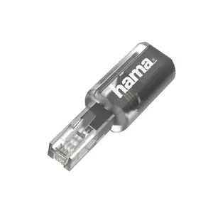 Hama 00201125 Telephone Adapter Black and Transparent Anti-Twist Cable Connector