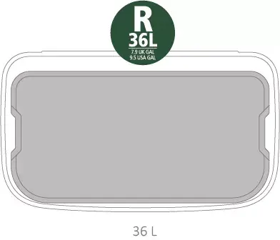 Brabantia 121487 Rectangular Pedal Waste Bin Photo 7