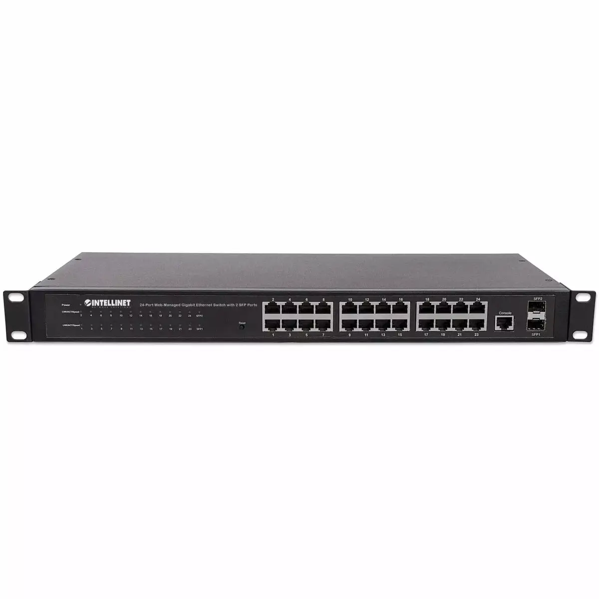 Управляемый коммутатор Intellinet 24-портовый Gigabit Rackmount 4 SFP Photo 6