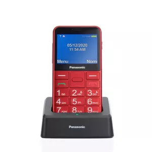 Mobile phone Panasonic KX-TU155EXBN — 2.4" display, Single SIM, Bluetooth, microSD support, 0.3 MP camera, Red