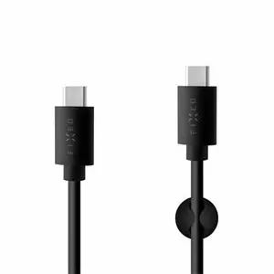 FIXED USB-C/USB-C kabelis, 1 m, PD, 60 W, melns