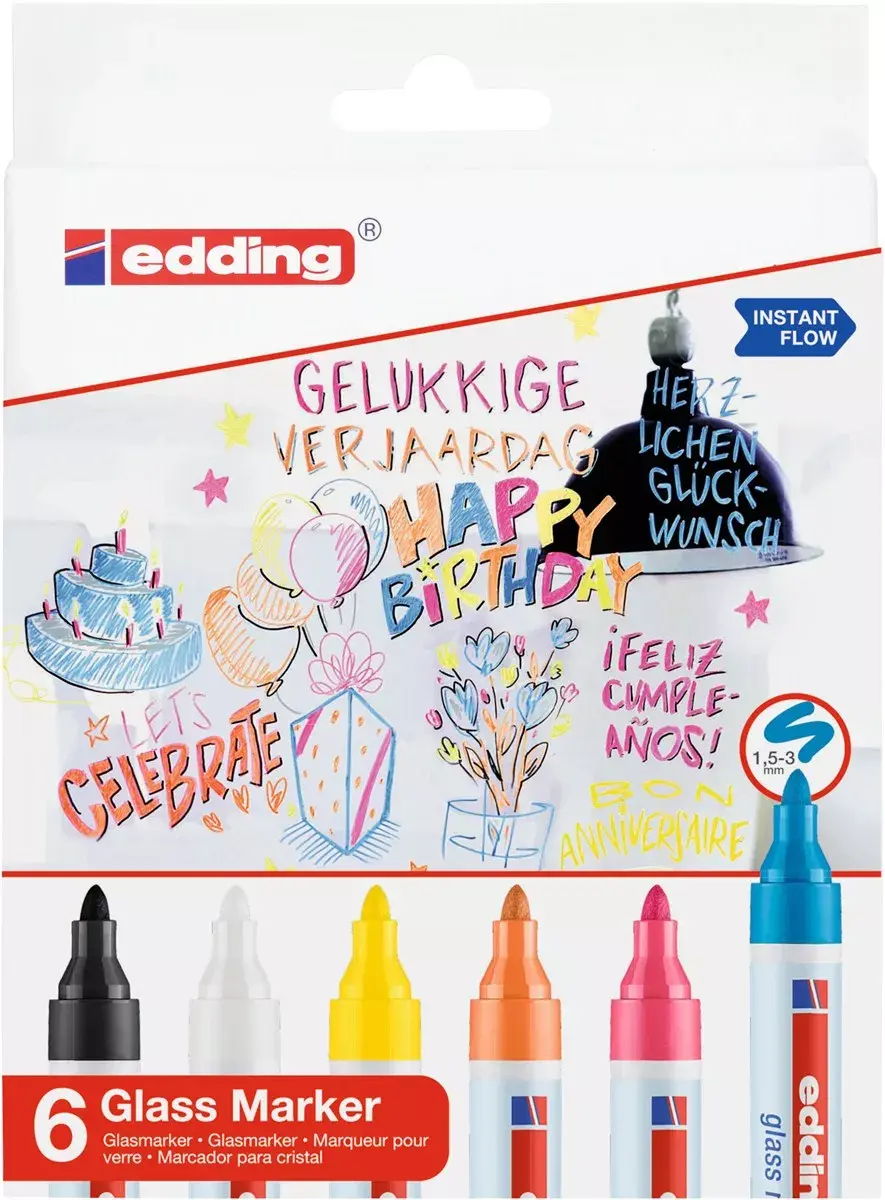 Stikla marķieris Edding 95 6 gab. Photo 2