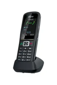 DECT klausule Auerswald COMfortel M-730 — bezvadu galda tālrunis, 2.4" displejs, brīvroku režīms, zvanu identifikācija, SMS, melns