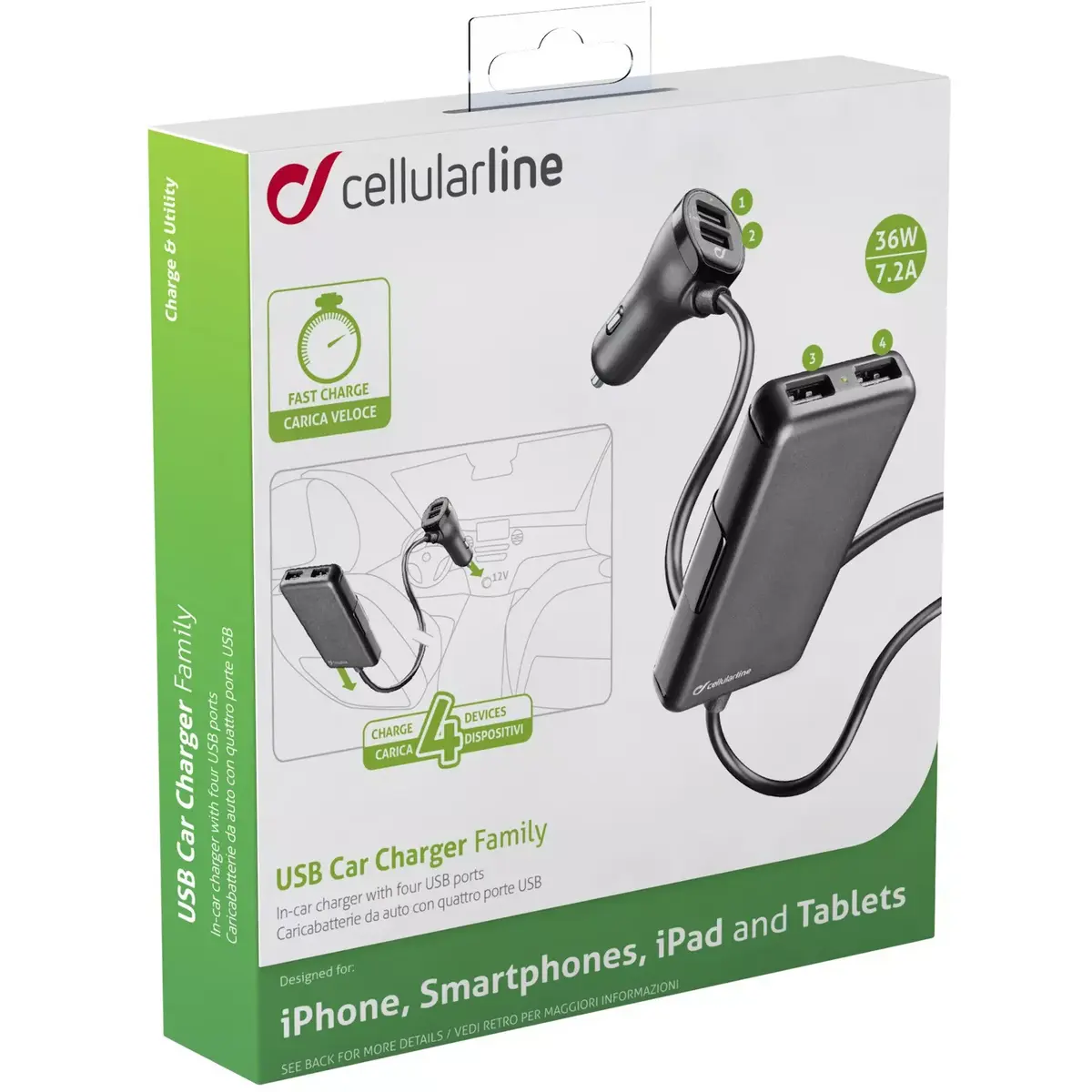 Автомобильное зарядное устройство Cellularline Family Photo 3
