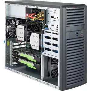 Computer case Supermicro CSE-732D3-1K26B Midi Tower Black