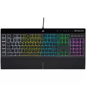 Corsair K55 RGB PRO tastatūra USB Swiss Melns