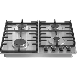 Gas hob Gorenje G642ABX, stainless steel, built-in 60 cm, 4 zones, cast-iron grates