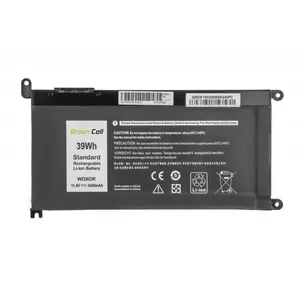 Battery Green Cell DE150 for DELL Inspiron — LiPo 11.4V 3400mAh, black, 1 pc