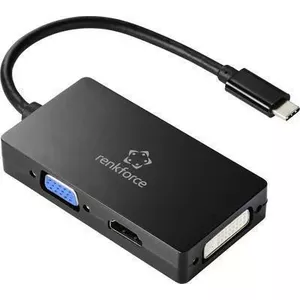 Video adapter Renkforce RF-4633066 USB-C to HDMI/DVI/VGA, 1× USB-C connector to 1× VGA port