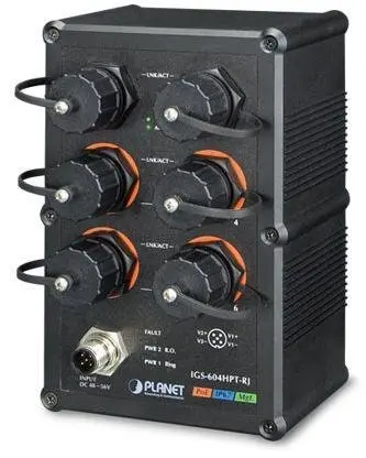 PLANET industriālais 2. līmeņa Gigabit slēdzis