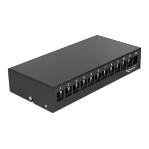 Patch Panel DeLOCK Keystone 12 Port Black