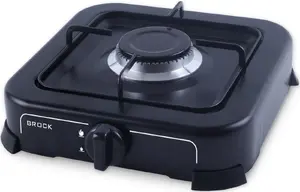 Gas Cooker BROCK GS 2001 BK, Single-burner, Manual Control