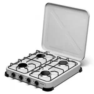 Gas cooktop BROCK GS 004 W 4-burner, built-in, white, manual ignition