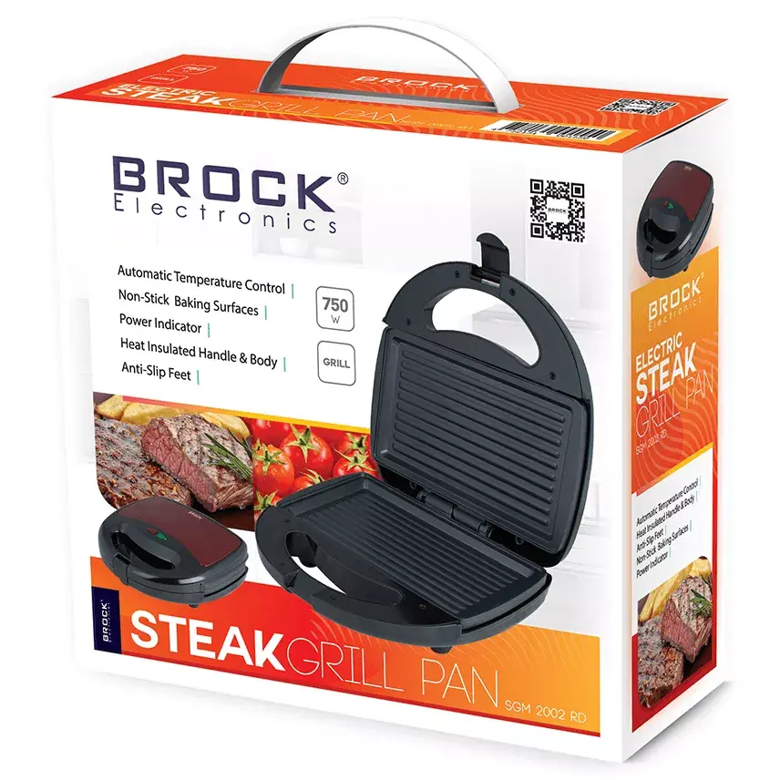 Контактный гриль BROCK SGM 2002 RD Photo 2