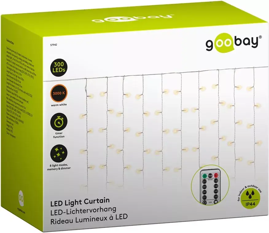 Ziemassvētku lampiņas Goobay Gaismas aizkars ar 300 LED Photo 5