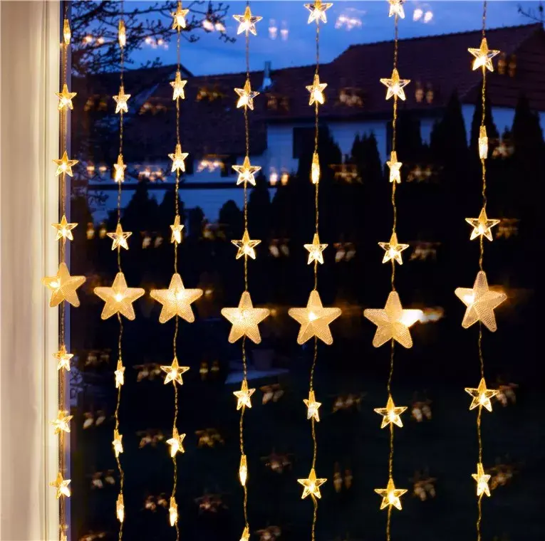 Fairy lights Goobay Star Curtain with 80 LEDs Photo 5