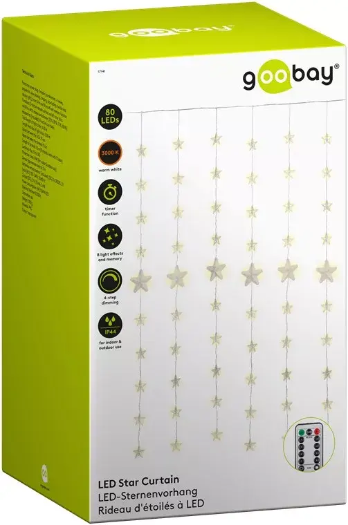 Fairy lights Goobay Star Curtain with 80 LEDs Photo 9