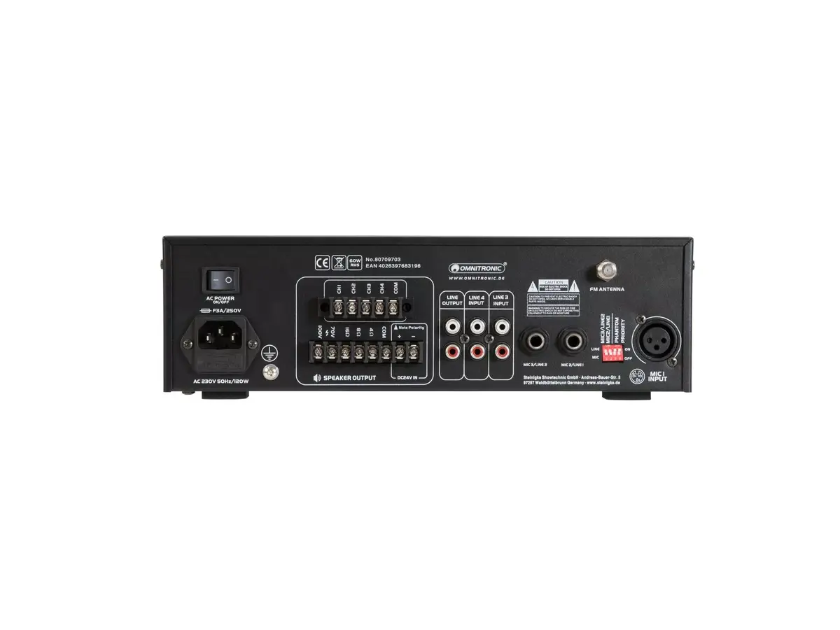 Audio amplifier Omnitronic 80709703 Photo 3