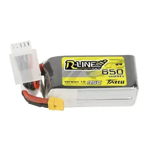 Litija-polimēru akumulators Tattu R-Line 650mAh 14.8V 95C 4S1P ar XT30 savienotāju