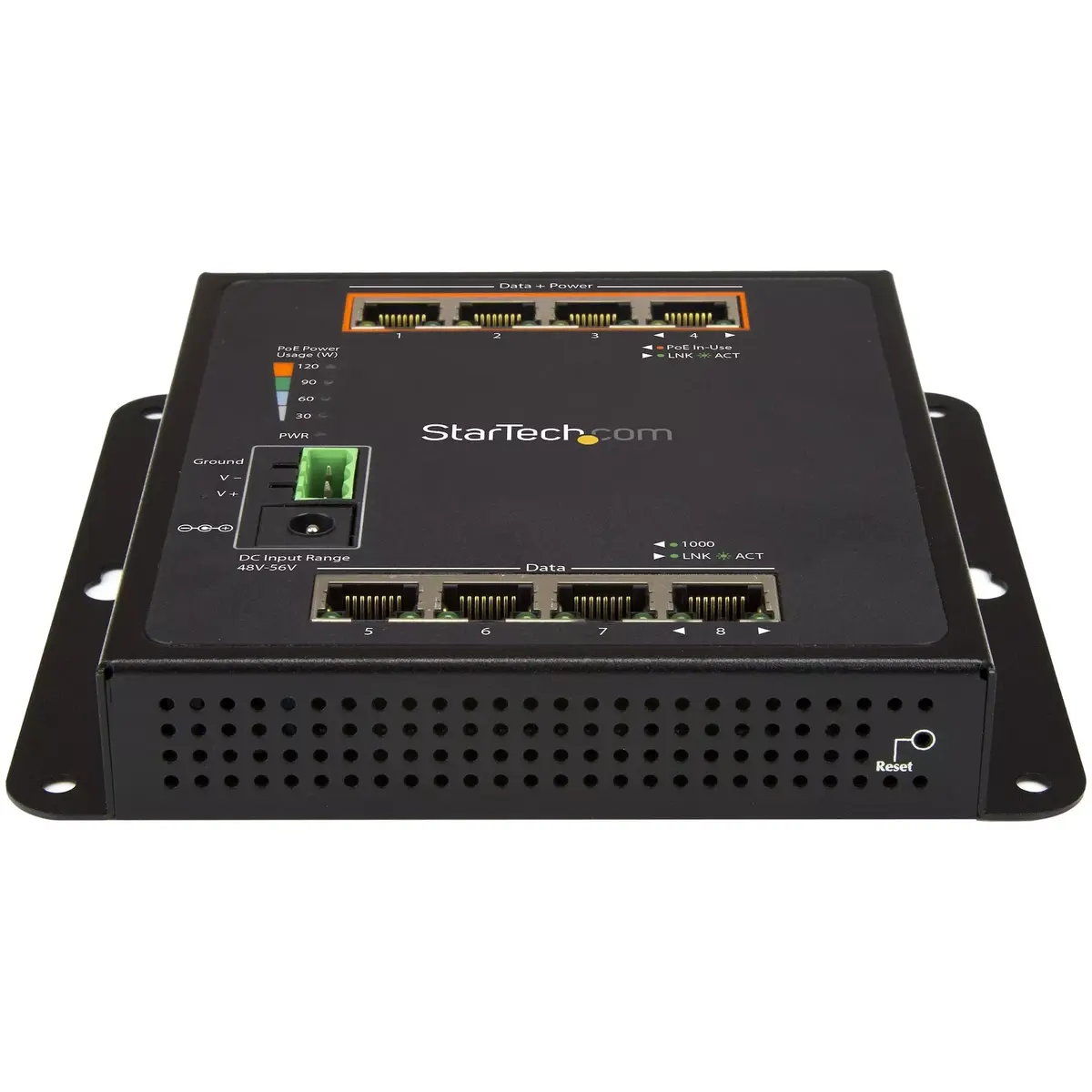 Управляемый коммутатор StarTech.com Industrial 8 Port Gigabit PoE Switch Photo 2