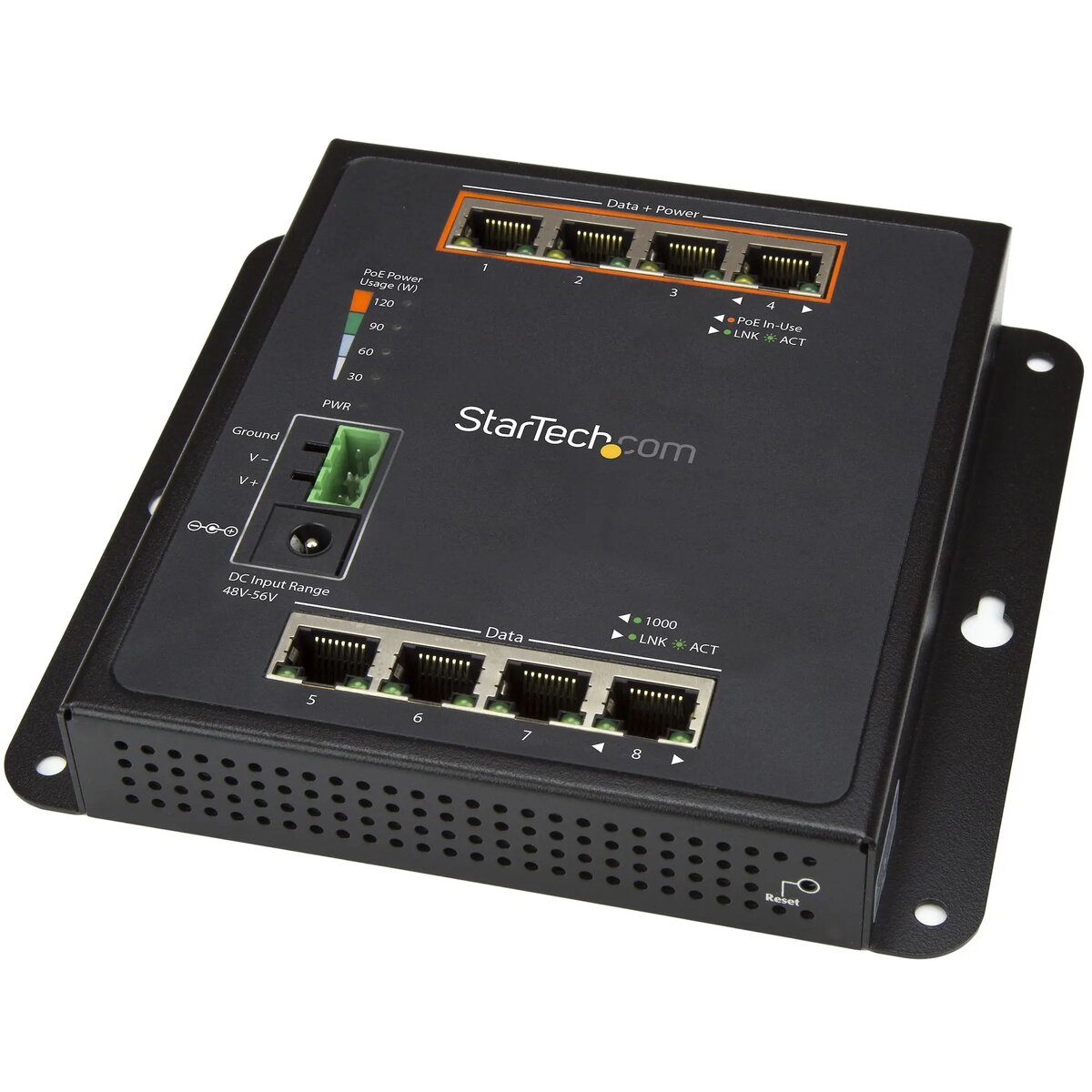StarTech.com Industriālais 8 portu gigabitu