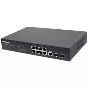 Управляемый коммутатор Intellinet 8-портовый Gigabit Ethernet PoE+ с 2 SFP портами
