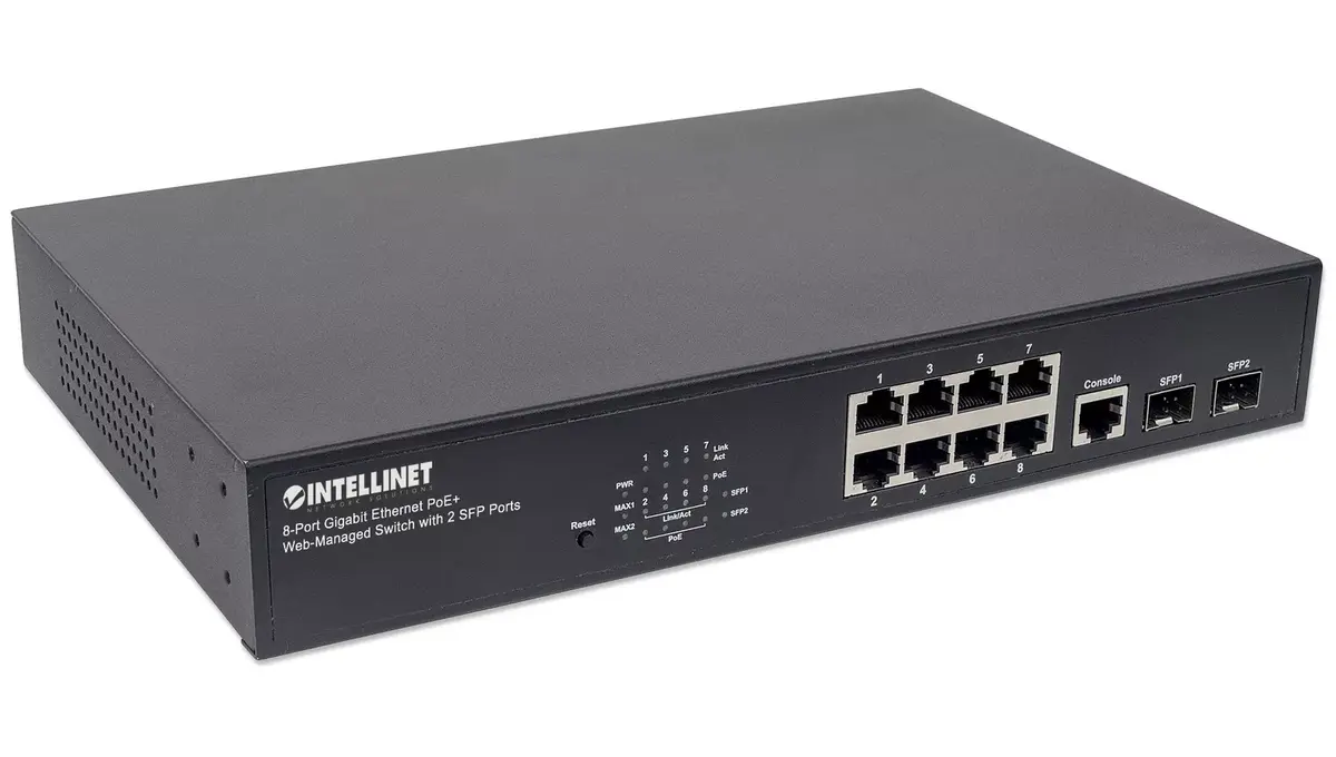 Pārvaldāms slēdzis Intellinet 8-portu Gigabit Ethernet PoE+ Photo 3
