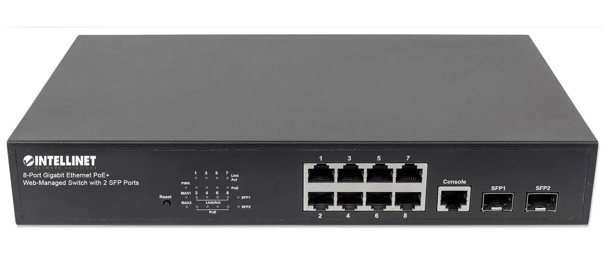 Pārvaldāms slēdzis Intellinet 8-portu Gigabit Ethernet PoE+ Photo 4
