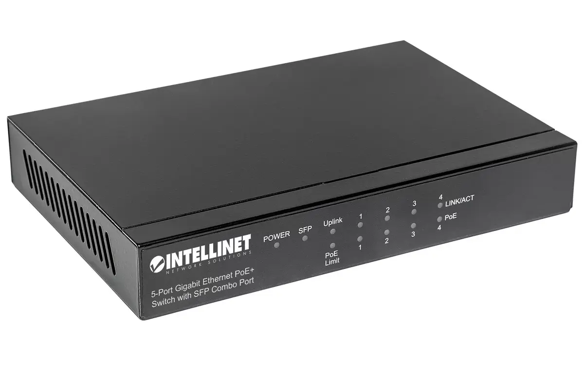 Intellinet 5-Port Gigabit PoE+ Switch with SFP Combo Photo 2
