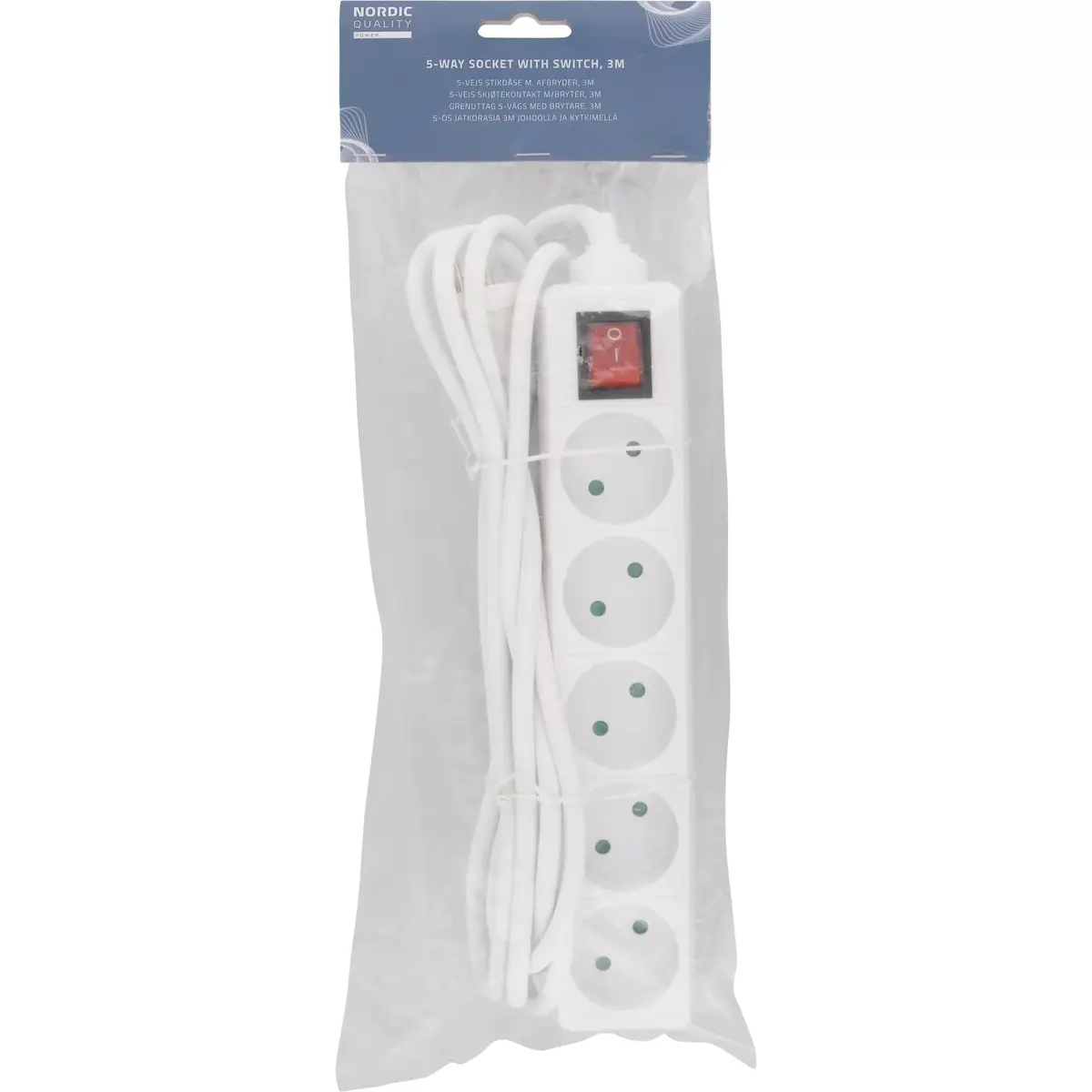 DELTACO 322127 power strip — 5-way, 3 m Photo 2