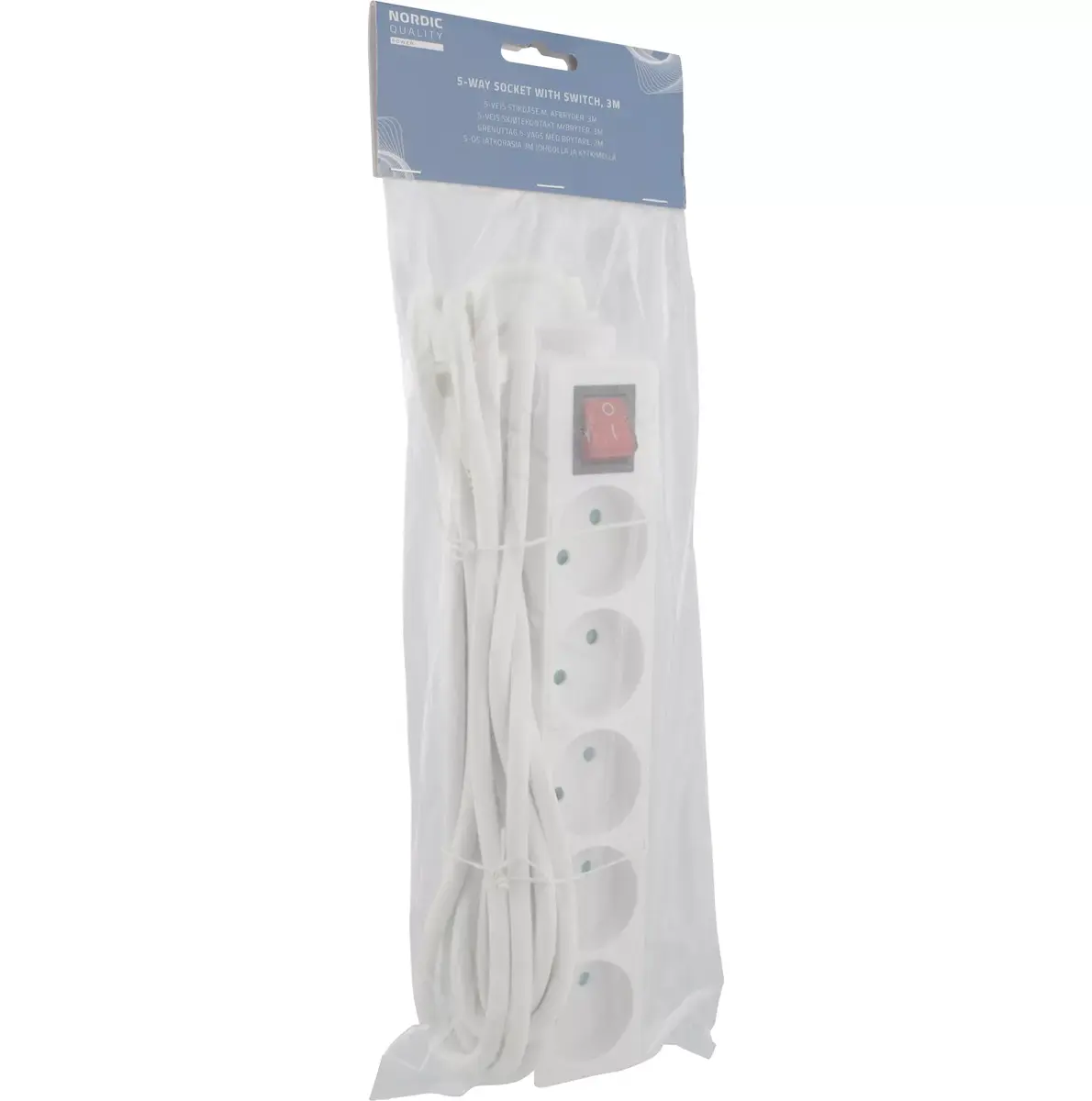 DELTACO 322127 power strip — 5-way, 3 m Photo 3