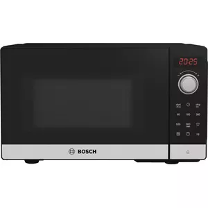 Solo microwave Bosch Serie 2 FEL023MS2 — 800 W, 20 L, 270 mm turntable, black/stainless steel