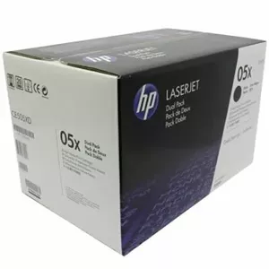 Toner cartridges pack HP CE505X Laserjet Black dual pack — compatible with HP, black, laser