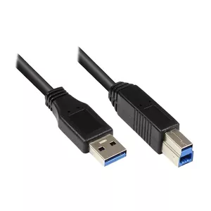 USB кабель EXSYS EX-K1504 USB 3.2 Gen 1 1.8м USB A USB B черный