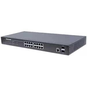 Управляемый коммутатор Intellinet 16-портовый Gigabit Ethernet PoE+