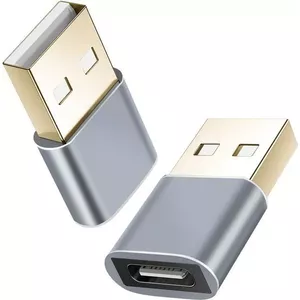 Adapter helos 304282 USB 2.0 Type-C Female to USB 2.0 Male, dark grey