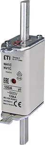 ETI NH1C gG 100A 500V Fuse Link with Combination Status Indicator