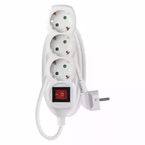 Pagarinātājs EMOS P1321R 1,5 m, 3x1,5 mm², 3 kontaktligzdas ar slēdzi