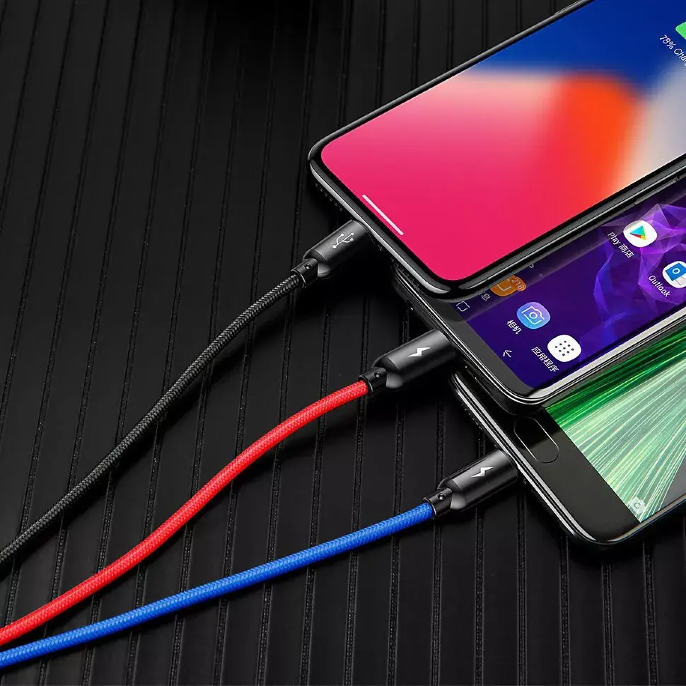 Baseus CAMLT-ASY01 USB A to USB C/Micro USB/Lightning cable Photo 12