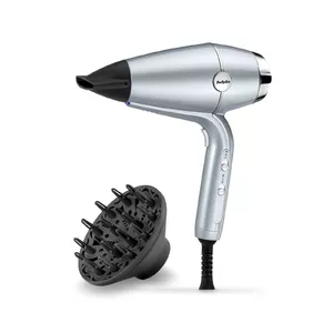 Фен BABYLISS D773DE 2100 Вт, ионизация, 3 температурных уровня / 2 скорости, холодный обдув, 2 насадки, металлический